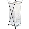 Hamper with Liner - Pewter/ Natural