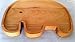 Natural Wood Plate - Bunny, Elephant, or Dog (Elephant)