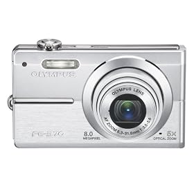 Olympus FE370 8MP Digital Camera with 5x Optical Dual Image Stabilized Zoom (Silver) by Olympus