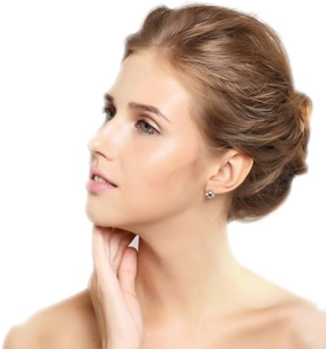 Sterling Silver Cubic Zirconia Flower Stud Earrings