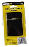 2 Classic Black Mini Address Books Small Pocket Size
