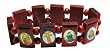 Wooden Bracelets with Photos of Virgin Mother and Jesus