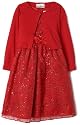 Rare Editions Girls 2-6x Embroidered Sequins Dress With Sweater