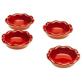 Emile Henry Miniature Pie Dishes, Set of 4, Cerise Red by Emile Henry