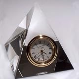 Pyramid Crystal Desk Clock
