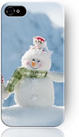 SPRAWL New Vintage Design Personalized Hard Plastic Snap on Slim Fit Happily Smile Snowman iPhone 4 4S 4G Case Christmas