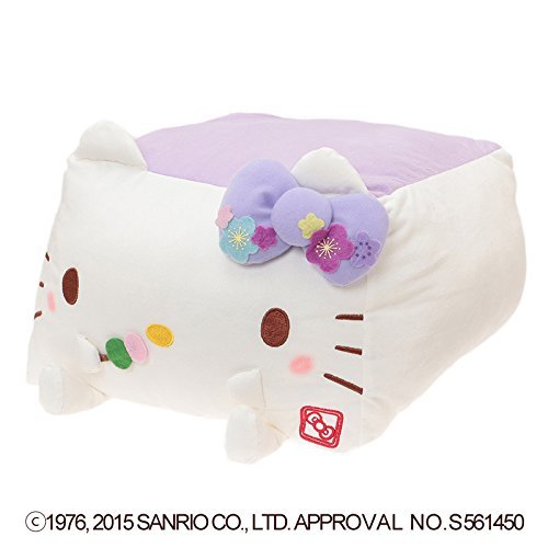 Hello Kitty Hannari Tofu Stuffed Toy Cushion L Purple 6355500631