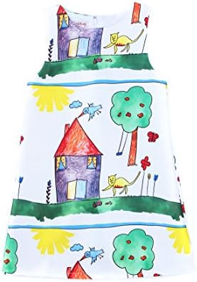Girl Vestidos Casual Dress Designer Brand Children Clothing Princess Summer Dress(24M, A)