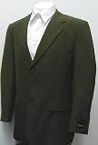 Gianni Vironni Three Button Single Breasted Olive Green Business Dress Suit