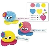My Mom Rocks Pom-Pom Critter Craft Kit - Crafts for Kids & Novelty Crafts