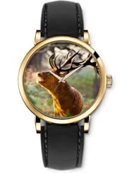 SPRAWL Aanalog Fashion Series Gold Ladies Watches of Genuine Black Leather Strap,Unique Wrist Watch for Women Girls Designed with Reno howling