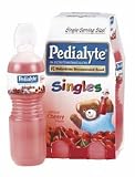 Pedialyte Singles Oral Electrolyte Maintenance Solution, Cherry, Case of 32 Bottles- each 8 Fluid Ounces (237 ml)