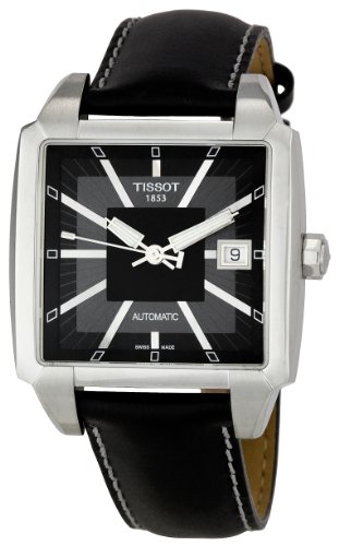 Tissot,Tissot Men's T0055071606100 Quadrato Black Dial Watch,Tissot,T0055071606100,B004EHRES6