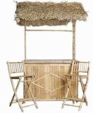 Bamboo Bar and Stool Set