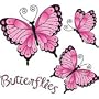Black & Pink Butterflies Adult T-Shirt
