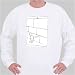 Sweatshirt with Judaism, man, "black and white" XXX-Large White
