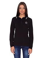 La Española Polo Mujer Manga Larga (Negro)