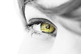 Oeil Regard De Femme Jaune or Argent Euro - 48