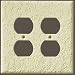 Splatter Drag/Knock-Down Four Outlet Plate