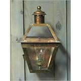 Gas Light America GL031 Old New Orleans Series Copper Natural Gas Light With Open Flame Burner On Wall Mount