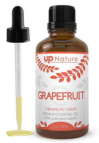 Grapefruit Essential Oil by UpNature: 1 OZ Extract From Grapefruit Peel - 100% Pure & Natural, Premium Quality - With Glass Dropper - Create Good Scents With Your Diffuser - For Aromatherapy