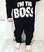 Baby Boys Girls Autumn Winter Long Sleeve I'm The Boss Cotton Romper