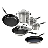 Kitchen Essentials® from Calphalon® Stainless Steel 9-pc. Cookware Set with Bonus 12 Round Griddle