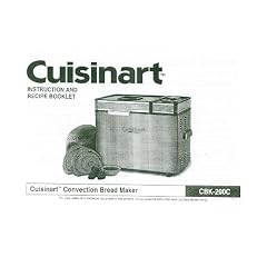 Cuisinart CBK-200C Convection Breadmaker Instruction & Recipe Booklet