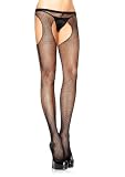 Fishnet Suspander Pantyhose (Nude;One Size)