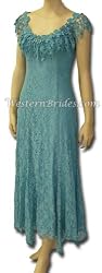 Vonda D Hanky Hem Dress in Turquoise