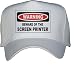 BEWARE OF THE SCREEN PRINTER White Hat / Baseball Cap