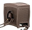 Suncast RSW125D Mocha Wicker 125-Foot Capacity Touch and Go Hose Reel
