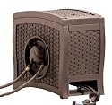 Suncast RSW125D Mocha Wicker 125-Foot Capacity Touch and Go Hose Reel