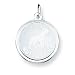rottweiler38  - Sterling Silver Rottweiler Disc Charm with 20 inch