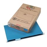 ESSELTE PENDAFLEX CORP. / 100% Recycled hanging file folders, 1/5 cut, legal size, blue, 25/box / ESS76502 / Sold as 1 Box / Mfr Part # 76502 \*/ 100% Recycled hanging file folders, 1/5 cut, legal siz