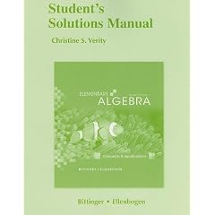 Student Solutions Manual for Elementary Algebra: Concepts and Applications: Student's Solutions Manual