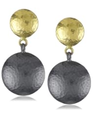 GURHAN "Lentil" Silver with High Karat Gold Accents Earrings
