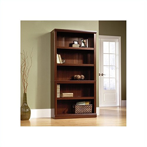Sauder 5Shelf Bookcase, Select Cherry Finish Furniture Shelving Accessories Replacement Shelves