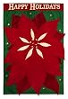 Poinsettia Garden Size Applique Flag
