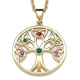 Family Birthstone Tree of Life Pendant - Personalized Jewelry