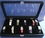 WATCH CASE GLASS TOP DISPLAY HOLDS 18 WATCHES