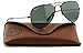 Ray-Ban RB3025 Unisex Aviator Polarized Sunglasses (Black Frame/Green Polarized Lens 002/58, 62)