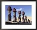Ahu Tepito Kura, Anakena, Easter Island, Chile Framed Art Poster Print by Horst Von Irmer, 22x18