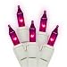 Set of 100 Purple Mini Christmas Lights - White Wire