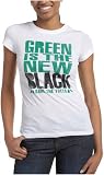 Realitee Juniors Short Sleeve Green Is The New Black Tee