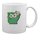 Arkansas Map And Flower Mug