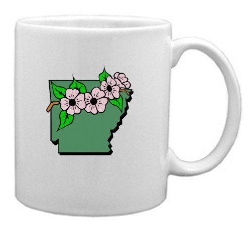 Arkansas Map And Flower Mug