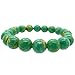Gem Stone King Stunning Gemstone Green Simulated Turquoise Round Bead Stretchy Bracelet 10mm