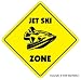 JET SKI ZONE - Sign - novelty ski doo boat skidoo pwc