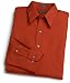 Arrow Men's Wrinkle Free Poplin Solid Long Sleeve Shirt, Scarlet, 16.5 32/33